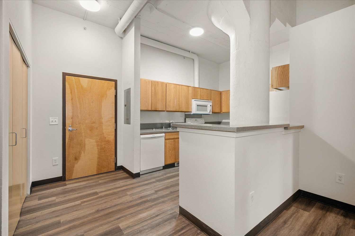 Kitchen View and Entryway